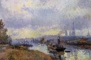 Albert Lebourg Barges at Rouen USA oil painting artist